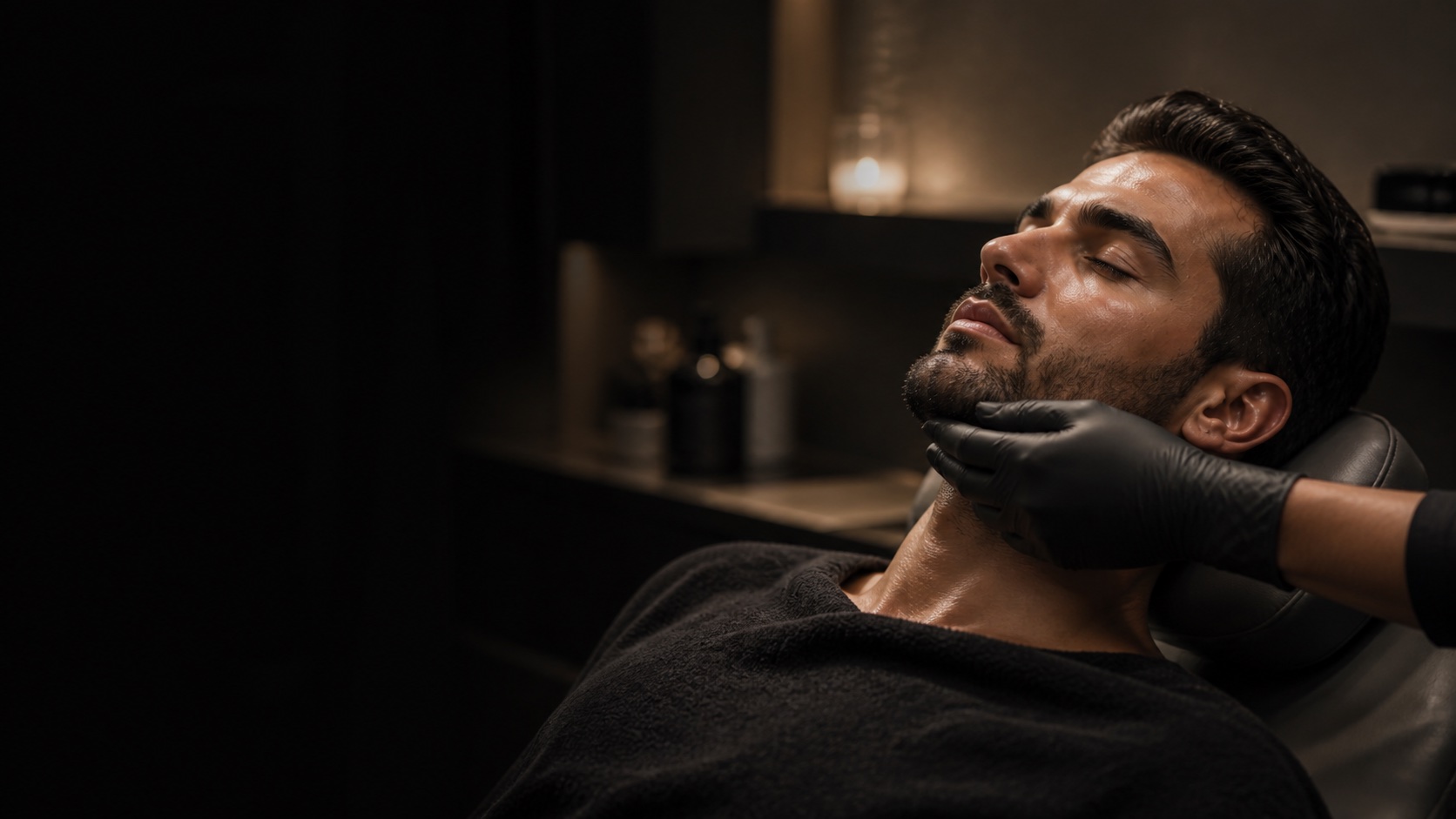 A private men’s facial and grooming treatment at LAKLINIKE